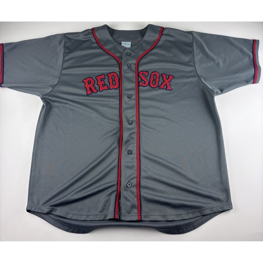 Vintage Boston 2XL Red Sox MLB Merchandise Grey NO NAME Blank Jersey Stitch